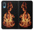 W3379 Cadre d'incendie Etui Coque Housse et Flip Housse Cuir pour Samsung Galaxy A04, Galaxy A02, M02