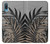 W3692 Feuilles de palmier gris noir Etui Coque Housse et Flip Housse Cuir pour Samsung Galaxy A04, Galaxy A02, M02
