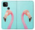 W3708 Flamant rose Etui Coque Housse et Flip Housse Cuir pour Google Pixel 5A 5G