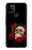 W3753 Roses de crâne gothique sombre Etui Coque Housse et Flip Housse Cuir pour Google Pixel 5A 5G
