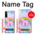 W3070 Arc en ciel pastel ciel Licorne Etui Coque Housse et Flip Housse Cuir pour LG Stylo 7 4G