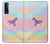 W3203 Arc en ciel Licorne Etui Coque Housse et Flip Housse Cuir pour LG Stylo 7 4G