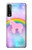 W3070 Arc en ciel pastel ciel Licorne Etui Coque Housse et Flip Housse Cuir pour LG Stylo 7 5G