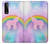 W3070 Arc en ciel pastel ciel Licorne Etui Coque Housse et Flip Housse Cuir pour LG Stylo 7 5G