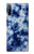 W3439 Tissu Indigo Tie Dye Etui Coque Housse et Flip Housse Cuir pour Sony Xperia L5