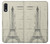 W3474 Dessin Architectural Eiffel Etui Coque Housse et Flip Housse Cuir pour Sony Xperia L5