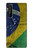 W3297 Brésil Drapeau graphique Football Millésime Etui Coque Housse et Flip Housse Cuir pour Sony Xperia 1 III