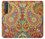 W3402 Floral Paisley Seamless Etui Coque Housse et Flip Housse Cuir pour Sony Xperia 1 III