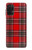 W2374 Motif Tartan Rouge Etui Coque Housse et Flip Housse Cuir pour Samsung Galaxy A32 4G