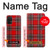 W2374 Motif Tartan Rouge Etui Coque Housse et Flip Housse Cuir pour Samsung Galaxy A32 4G