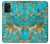 W2906 Aqua Turquoise Pierre Etui Coque Housse et Flip Housse Cuir pour Samsung Galaxy A32 4G