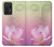 W3511 Fleur de lotus Bouddhisme Etui Coque Housse et Flip Housse Cuir pour Samsung Galaxy A52, Galaxy A52 5G