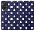 W3533 Bleu à pois Etui Coque Housse et Flip Housse Cuir pour Samsung Galaxy A52, Galaxy A52 5G