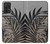 W3692 Feuilles de palmier gris noir Etui Coque Housse et Flip Housse Cuir pour Samsung Galaxy A72, Galaxy A72 5G