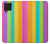 W3678 Vertical arc-en-ciel coloré Etui Coque Housse et Flip Housse Cuir pour Samsung Galaxy F62