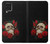 W3753 Roses de crâne gothique sombre Etui Coque Housse et Flip Housse Cuir pour Samsung Galaxy F62