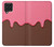 W3754 Cornet de crème glacée à la fraise Etui Coque Housse et Flip Housse Cuir pour Samsung Galaxy F62