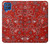 W3354 Rouge classique Bandana Etui Coque Housse et Flip Housse Cuir pour Samsung Galaxy M62