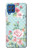 W3494 Rose à pois millésimé Etui Coque Housse et Flip Housse Cuir pour Samsung Galaxy M62