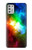 W2312 Arc en ciel coloré espace Galaxie Etui Coque Housse et Flip Housse Cuir pour Motorola Moto G Stylus (2021)