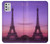 W3447 Paris Eiffel Le coucher du soleil Etui Coque Housse et Flip Housse Cuir pour Motorola Moto G Stylus (2021)
