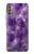 W3713 Graphique violet améthyste à quartz imprimé Etui Coque Housse et Flip Housse Cuir pour Motorola Moto G30, G20, G10