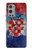 W3313 Croatie Drapeau graphique Football Millésime Etui Coque Housse et Flip Housse Cuir pour OnePlus 9 Pro