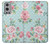 W3494 Rose à pois millésimé Etui Coque Housse et Flip Housse Cuir pour OnePlus 9 Pro