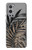 W3692 Feuilles de palmier gris noir Etui Coque Housse et Flip Housse Cuir pour OnePlus 9 Pro