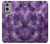 W3713 Graphique violet améthyste à quartz imprimé Etui Coque Housse et Flip Housse Cuir pour OnePlus 9 Pro