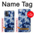 W3439 Tissu Indigo Tie Dye Etui Coque Housse et Flip Housse Cuir pour OnePlus 9R