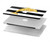 W2882 Noir et blanc rayé Dauphin d'or Etui Coque Housse pour MacBook Air 13″ - A1369, A1466
