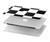 W2492 Noir et blanc Damier Etui Coque Housse pour MacBook Air 13″ - A1932, A2179, A2337
