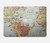 W3418 Carte du monde millésimé Etui Coque Housse pour MacBook Pro Retina 13″ - A1425, A1502