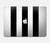 W2297 Noir et blanc rayures verticales Etui Coque Housse pour MacBook Pro 15″ - A1707, A1990