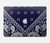 W3357 Marine Bleu Bandana Motif Etui Coque Housse pour MacBook Pro 16″ - A2141