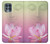 W3511 Fleur de lotus Bouddhisme Etui Coque Housse et Flip Housse Cuir pour Motorola Edge S