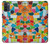 W3391 Art abstrait carreaux de mosaïque graphique Etui Coque Housse et Flip Housse Cuir pour Motorola Moto G50