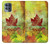 W2523 Canada Feuille d'érable d'automne Etui Coque Housse et Flip Housse Cuir pour Motorola Moto G100