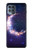 W3324 Croissant de lune Galaxie Etui Coque Housse et Flip Housse Cuir pour Motorola Moto G100