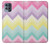 W3514 Arc en ciel Zigzag Etui Coque Housse et Flip Housse Cuir pour Motorola Moto G100