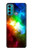 W2312 Arc en ciel coloré espace Galaxie Etui Coque Housse et Flip Housse Cuir pour Motorola Moto G60, G40 Fusion