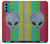 W3437 Extraterrestre Aucun signal Etui Coque Housse et Flip Housse Cuir pour Motorola Moto G60, G40 Fusion