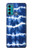 W3671 Tie Dye bleu Etui Coque Housse et Flip Housse Cuir pour Motorola Moto G60, G40 Fusion