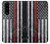 W3687 Drapeau américain de pompier mince ligne rouge Etui Coque Housse et Flip Housse Cuir pour Sony Xperia 5 III