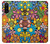 W3281 Motif coloré Hippie Fleurs Etui Coque Housse et Flip Housse Cuir pour OnePlus Nord CE 5G