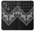 W3363 Motif Bandana Noir Etui Coque Housse et Flip Housse Cuir pour Motorola Moto G10 Power