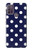 W3533 Bleu à pois Etui Coque Housse et Flip Housse Cuir pour Motorola Moto G10 Power