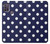 W3533 Bleu à pois Etui Coque Housse et Flip Housse Cuir pour Motorola Moto G10 Power