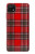 W2374 Motif Tartan Rouge Etui Coque Housse et Flip Housse Cuir pour Samsung Galaxy A22 5G